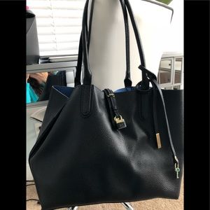 NWOT pebbled dark navy tote